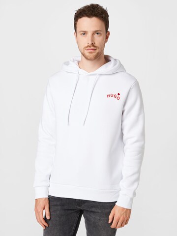 HUGO Red - Sweatshirt 'Dloveley' em branco: frente