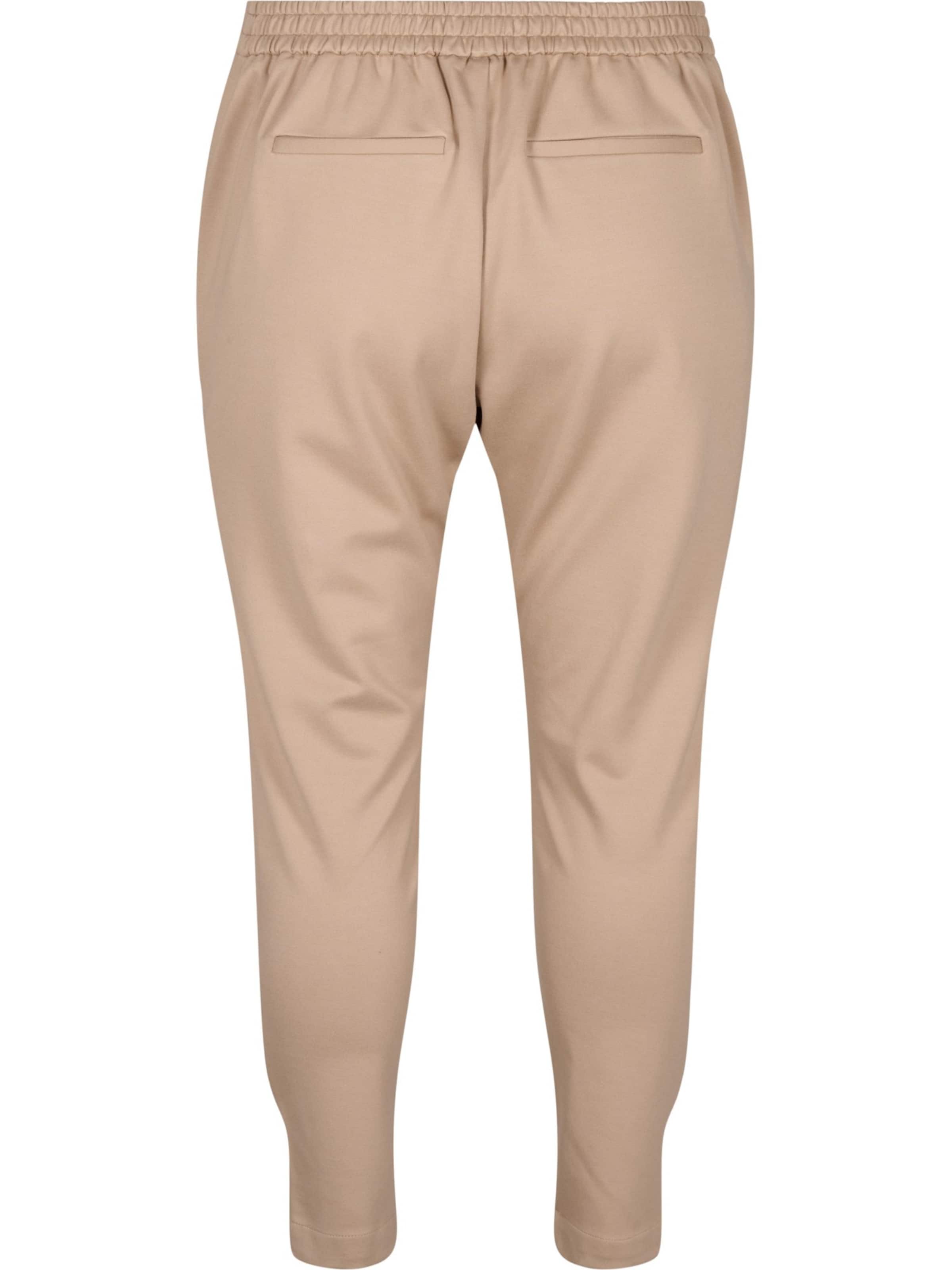 Coupe slim Pantalon 'JMaddie' Zizzi en beige
