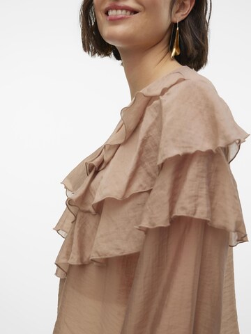 VERO MODA Bluse 'LEANNA' in Braun