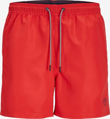 Pantaloncini da bagno 'FIJI' di JACK & JONES in rosso: frontale