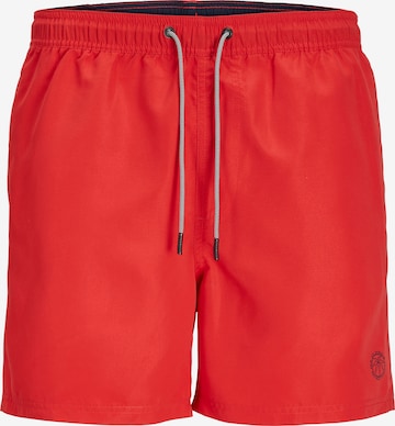 Shorts de bain 'Fiji' JACK & JONES en rouge : devant