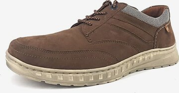 WALDLÄUFER Athletic Lace-Up Shoes in Brown: front