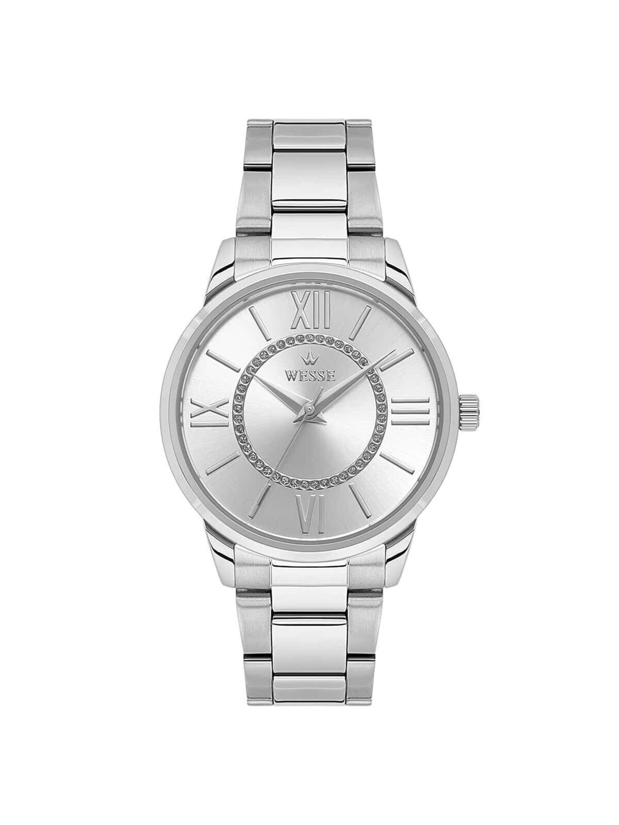 WESSE Analog Watch 'WESSE Woman Watch WWL107201' in Silver: front