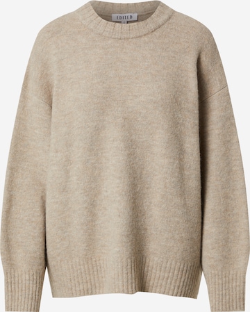 EDITED Sweater 'Elyse' in Beige: front