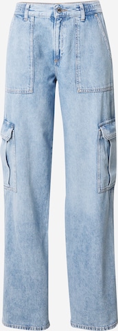 QS Wide Leg Cargojeans in Blau: predná strana