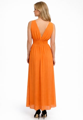Robe de soirée Elara en orange