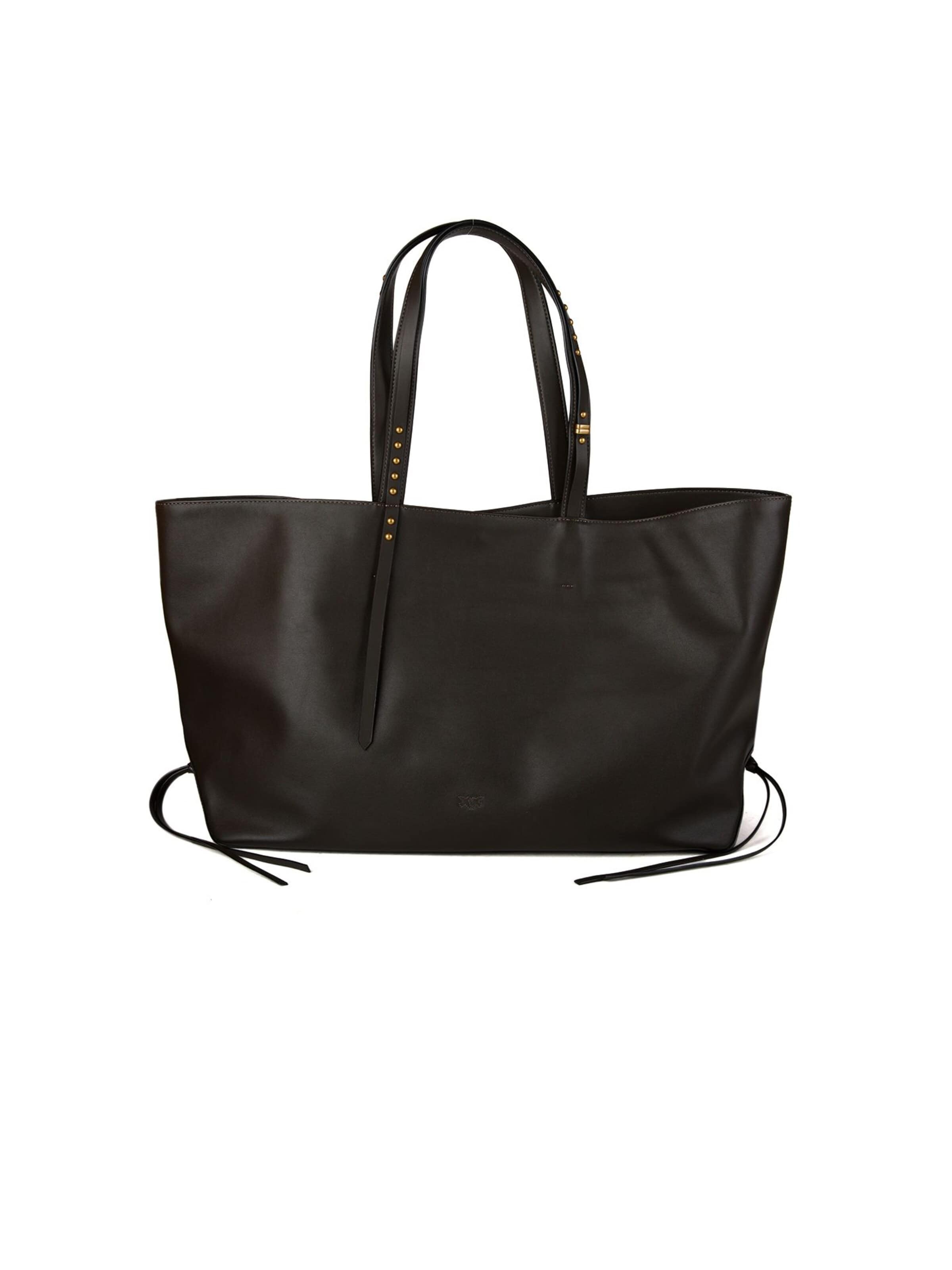 PINKO - Bolso de mano 'Cabas Classic Bag Vitello Morb' en negro