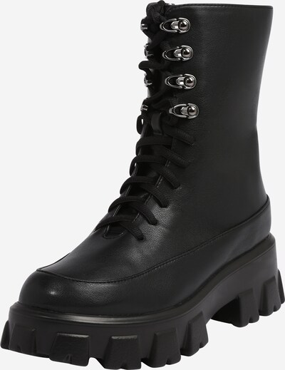 NA-KD Schnürstiefelette in schwarz, Produktansicht