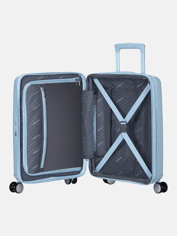 American Tourister Trolley 'SOUNDBOX SPINNER 55/20 TSA EXP' in Blauw