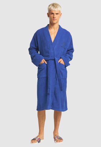 Carlo Colucci Long Bathrobe in Blue