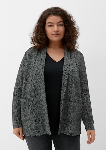 TRIANGLE Knit Cardigan in Black: front