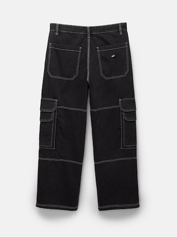Pull&Bear Baggy Rifľové kapsáče - Čierna