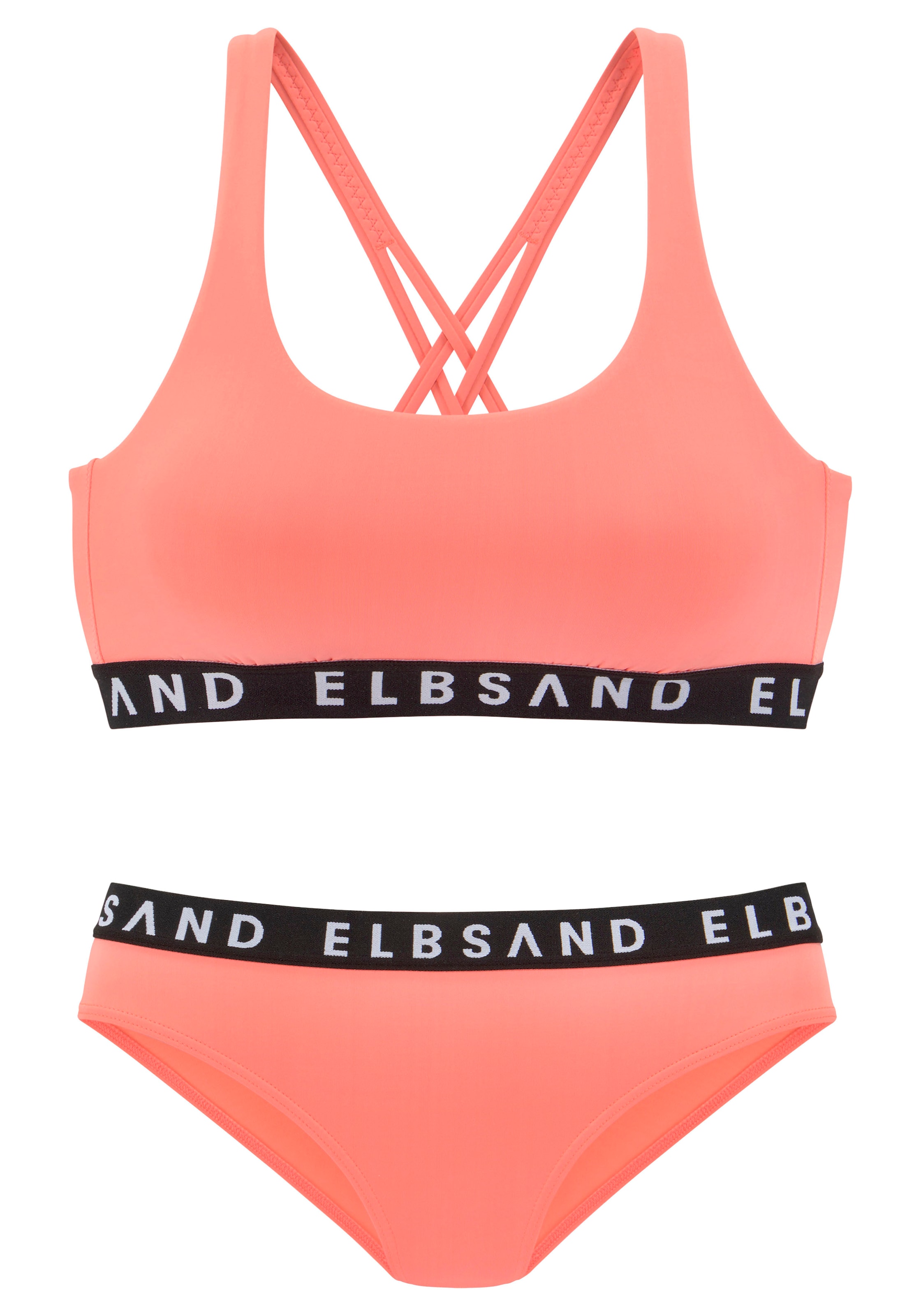 Bustier Bikini Elbsand en orange : devant