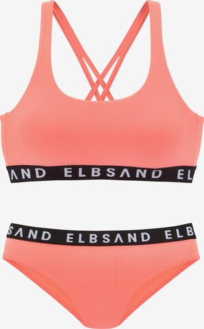 Elbsand - Bustier Bikini en naranja: frente