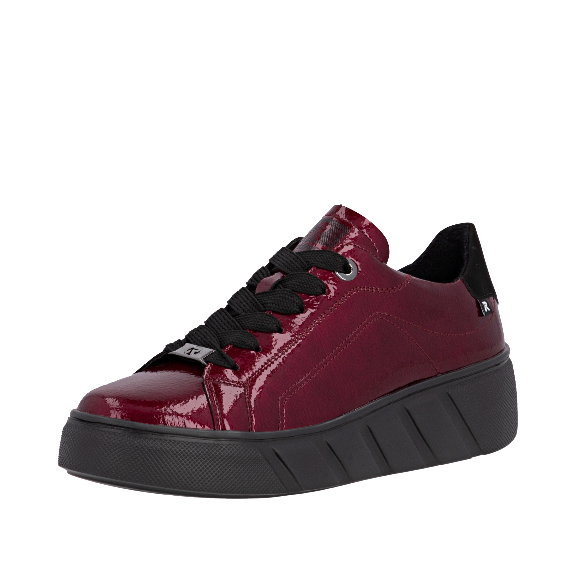 Baskets basses Rieker en rouge : devant