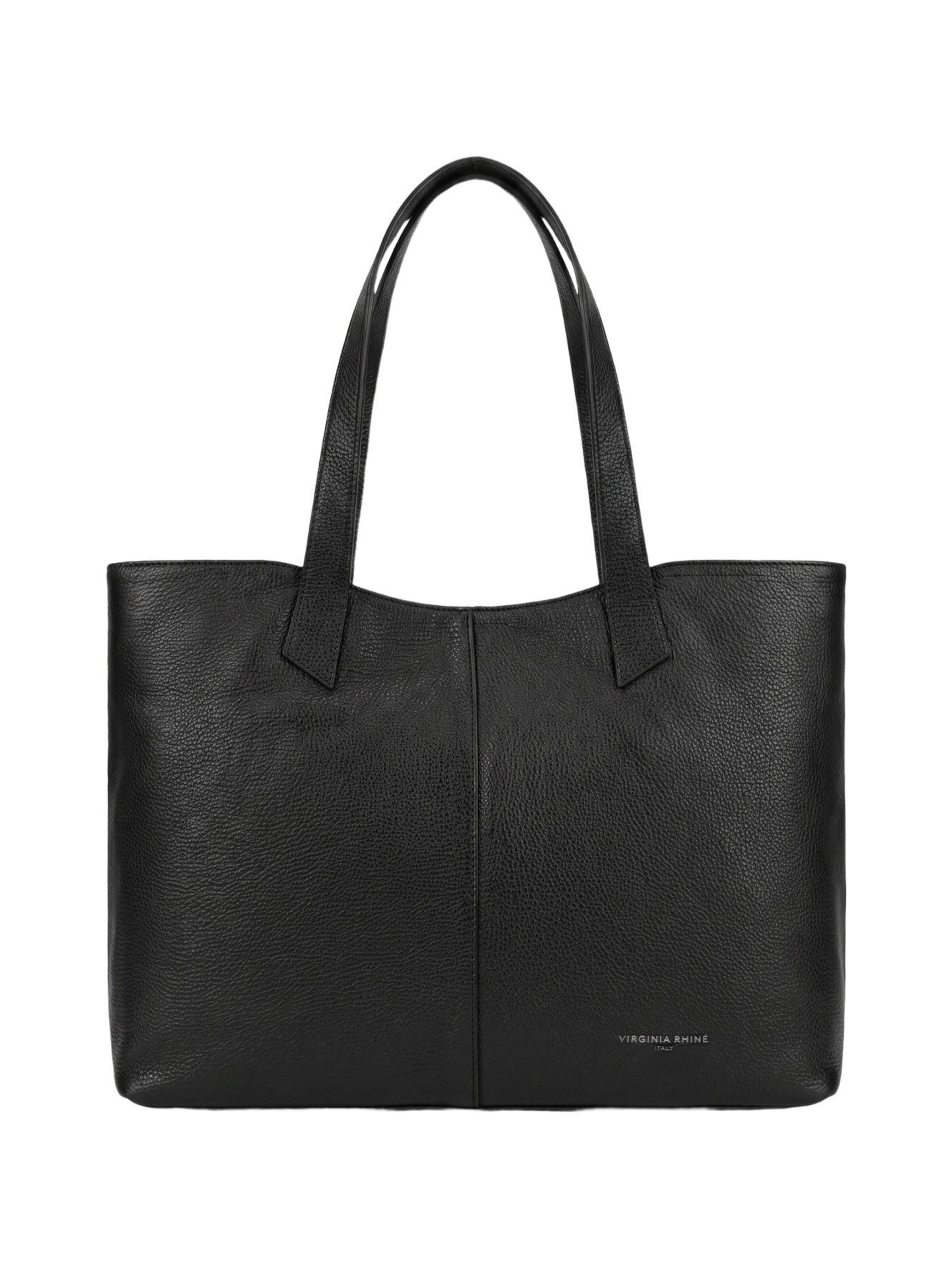Borsa a spalla 'Borsa a Spalla Donna Pelle Genuina Virginia Rhinè 43x31 cm' di Virginia Rhinè in nero: frontale