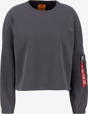 ALPHA INDUSTRIES Sweatshirt in Grau: predná strana