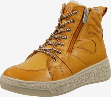 HUSH PUPPIES Lace-Up Ankle Boots in Yellow: front