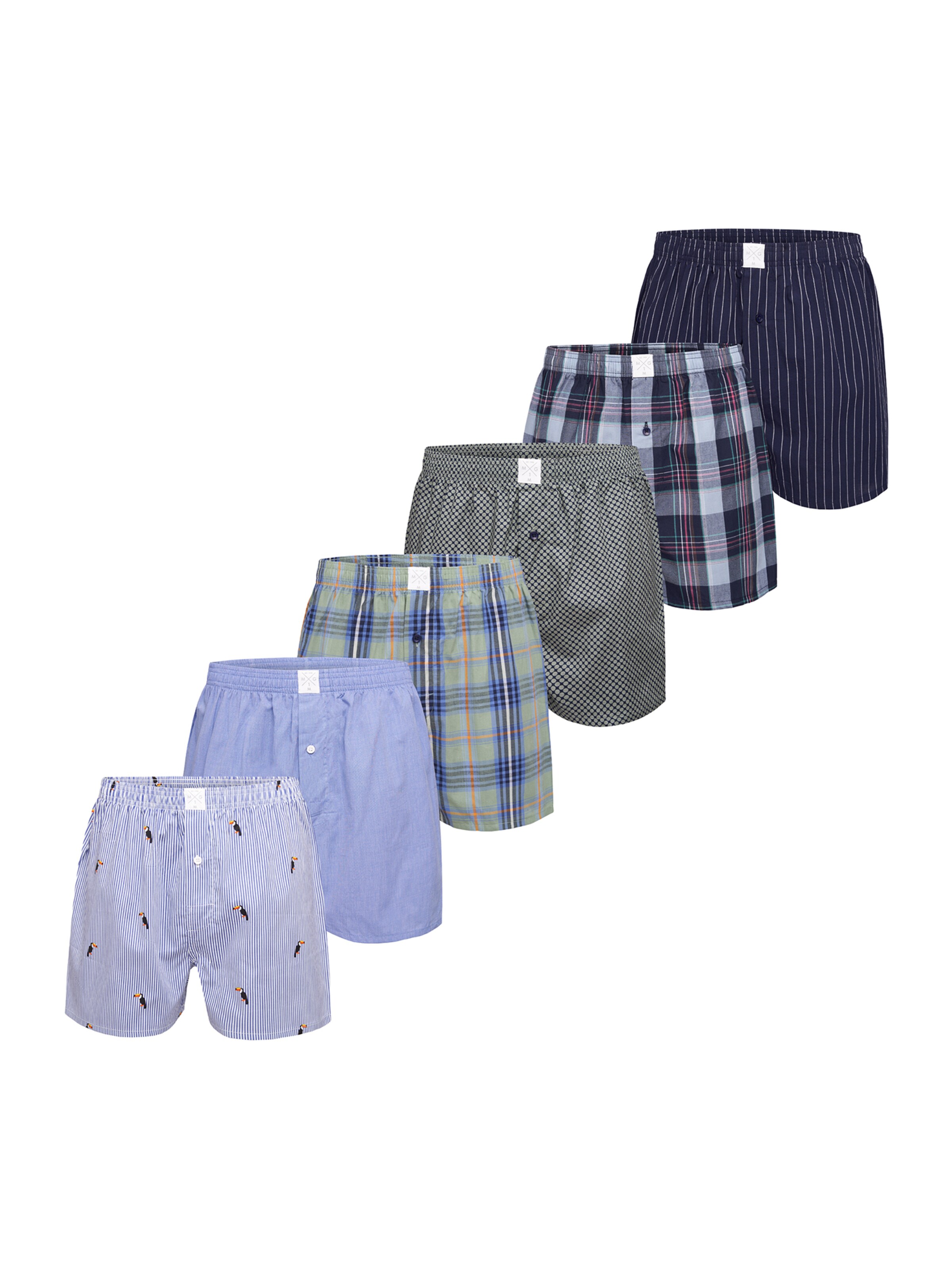 MG-1 Boxershorts 'Classics' in Blauw: voorkant
