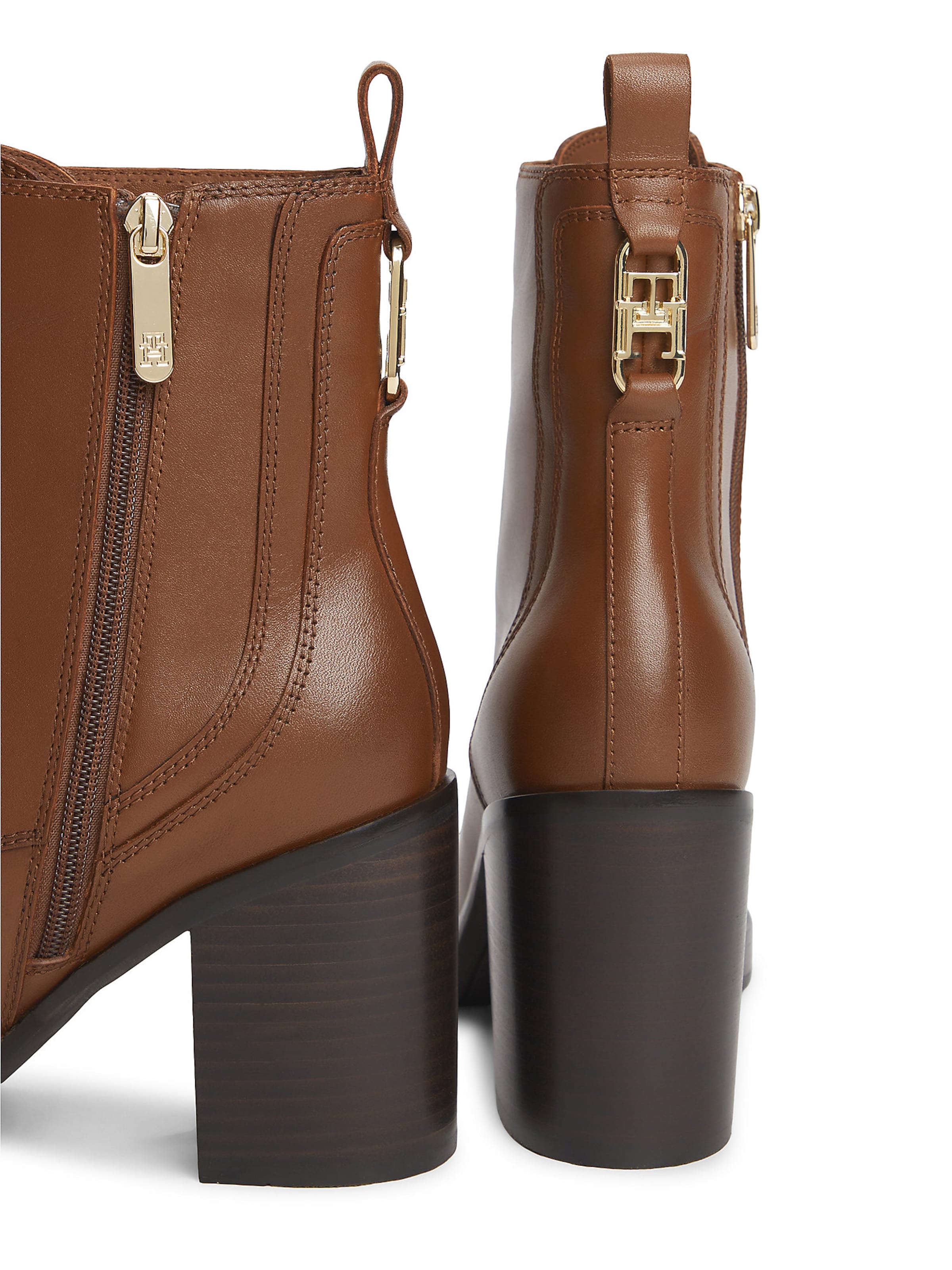 TOMMY HILFIGER Schnürstiefelette in Braun