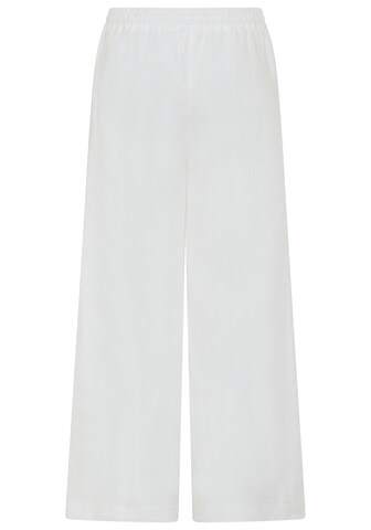 MAC Wide Leg Hose in Weiß