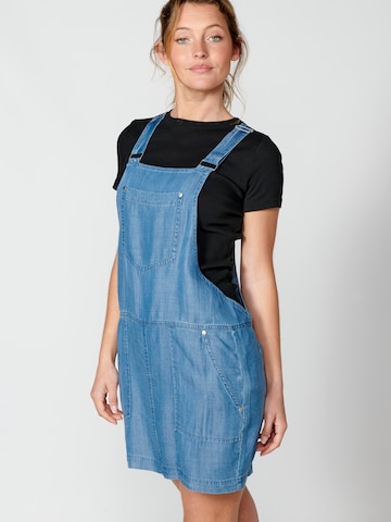 KOROSHI Dungaree skirt in Blue