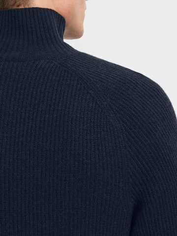 Kronstadt Sweater ' KSDoors half Zip ' in Blue