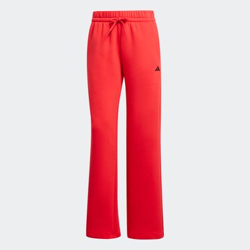 ADIDAS SPORTSWEAR Wide leg Workout Pants in Red: front