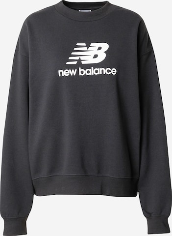 new balance Sweatshirt 'Essentials' in Zwart: voorkant