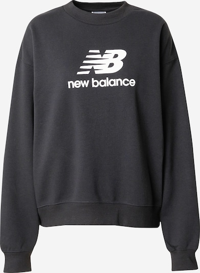 new balance Sweatshirt 'Essentials' in schwarz / weiß, Produktansicht