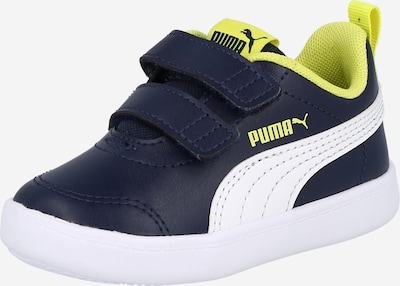 PUMA Baskets 'Courtflex V2' en bleu foncé / citron vert / blanc, Vue avec produit