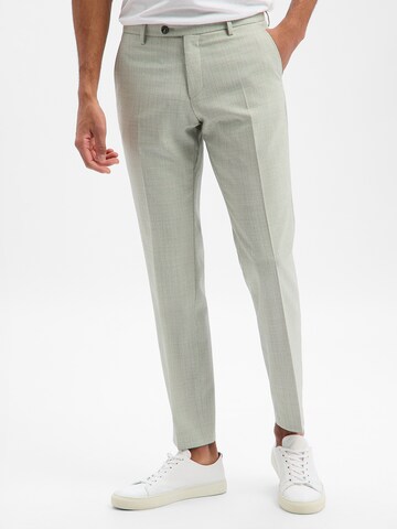 CG CLUB OF GENTS Slim fit Pleated Pants 'Paco' in Green: front