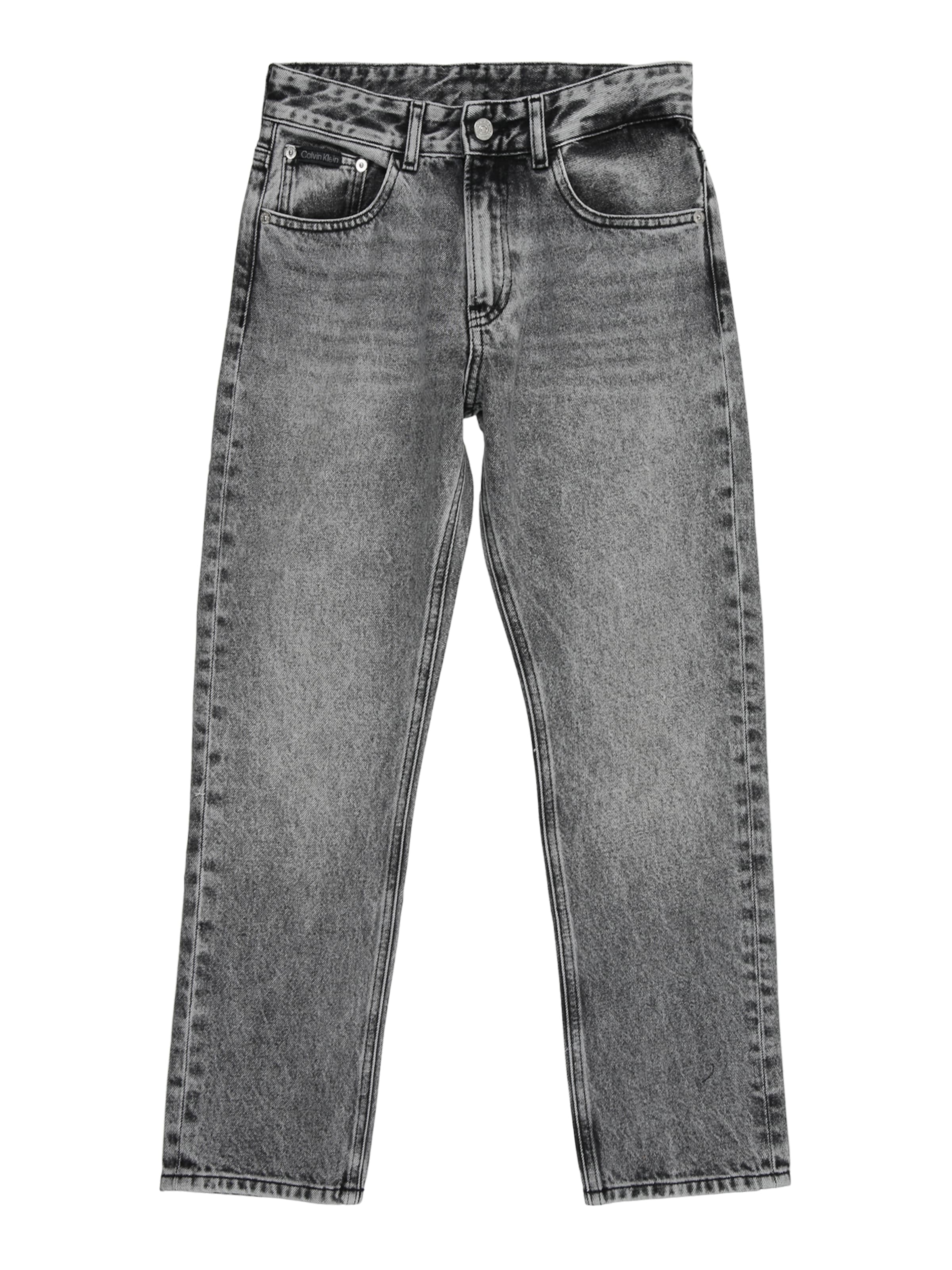 Calvin Klein Jeans Avar lõige Teksapüksid, värv hall: eest vaates