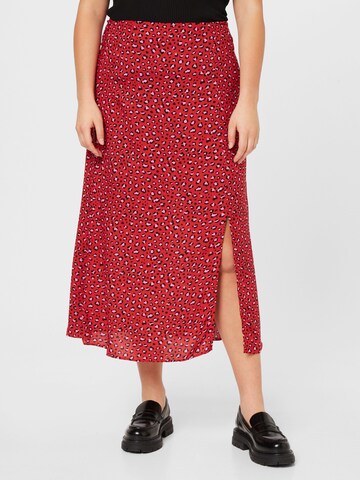 Trendyol Curve Skirt in Red: front