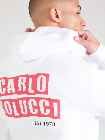 Carlo Colucci Μπλούζα φούτερ σε λευκό