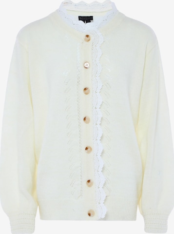 NAEMI Neuletakki värissä valkoinen: etupuoli