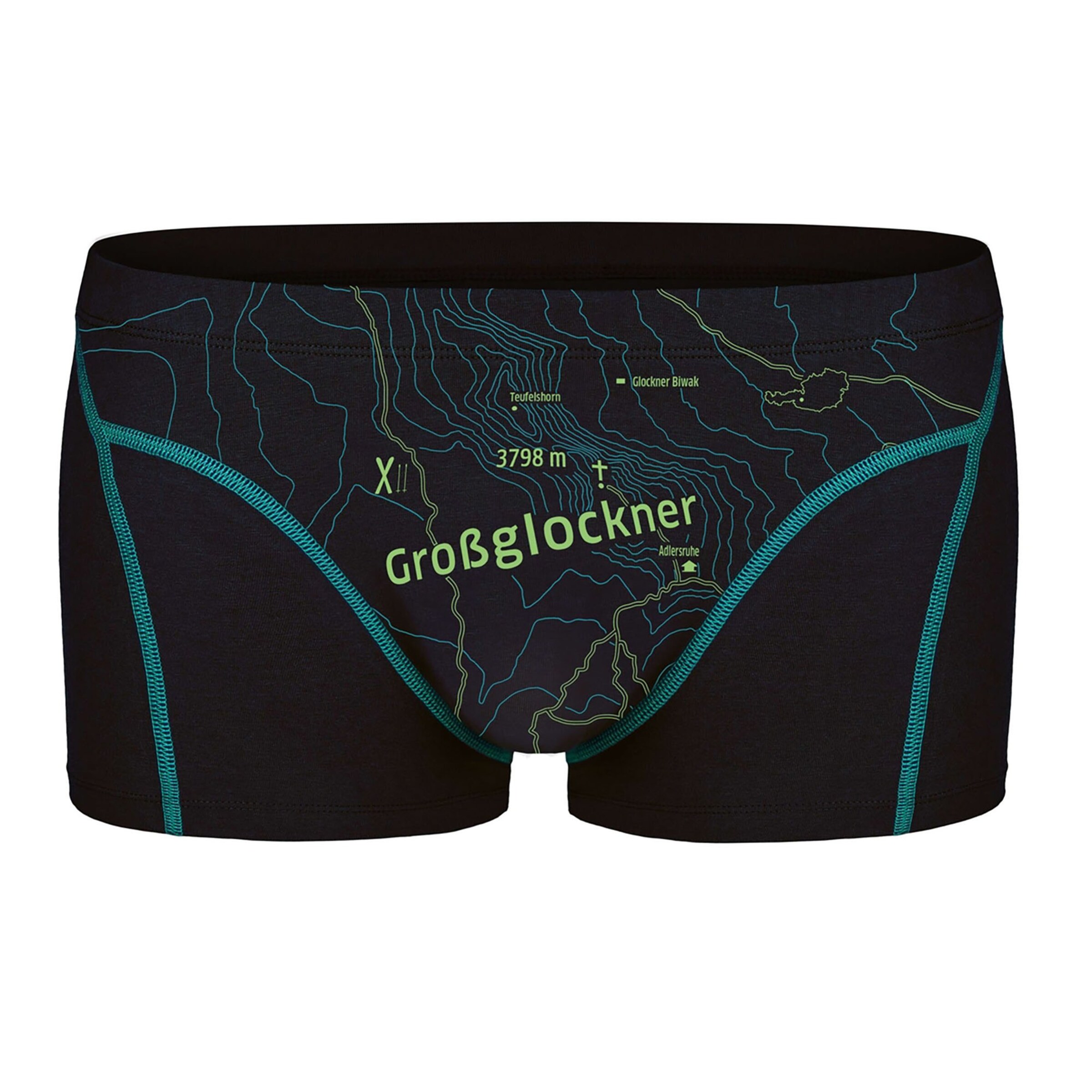 Ein schöner Fleck Erde Boxershorts in Schwarz: Vorderseite