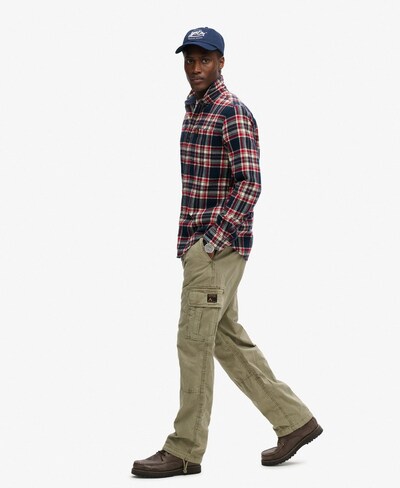 Superdry Pantalon cargo en olive / noir, Vue avec produit