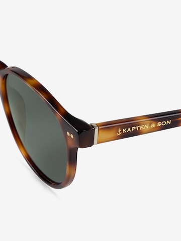 Kapten & Son Sonnenbrille 'Marais Tortoise Green' in Braun