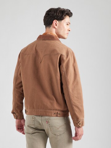 LEVI'S ® Φθινοπωρινό και ανοιξιάτικο μπουφάν 'Western Shorthorn Trucker Jacket' σε καφέ