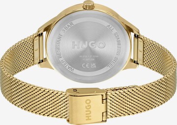 HUGO Red Analoog horloge in Goud