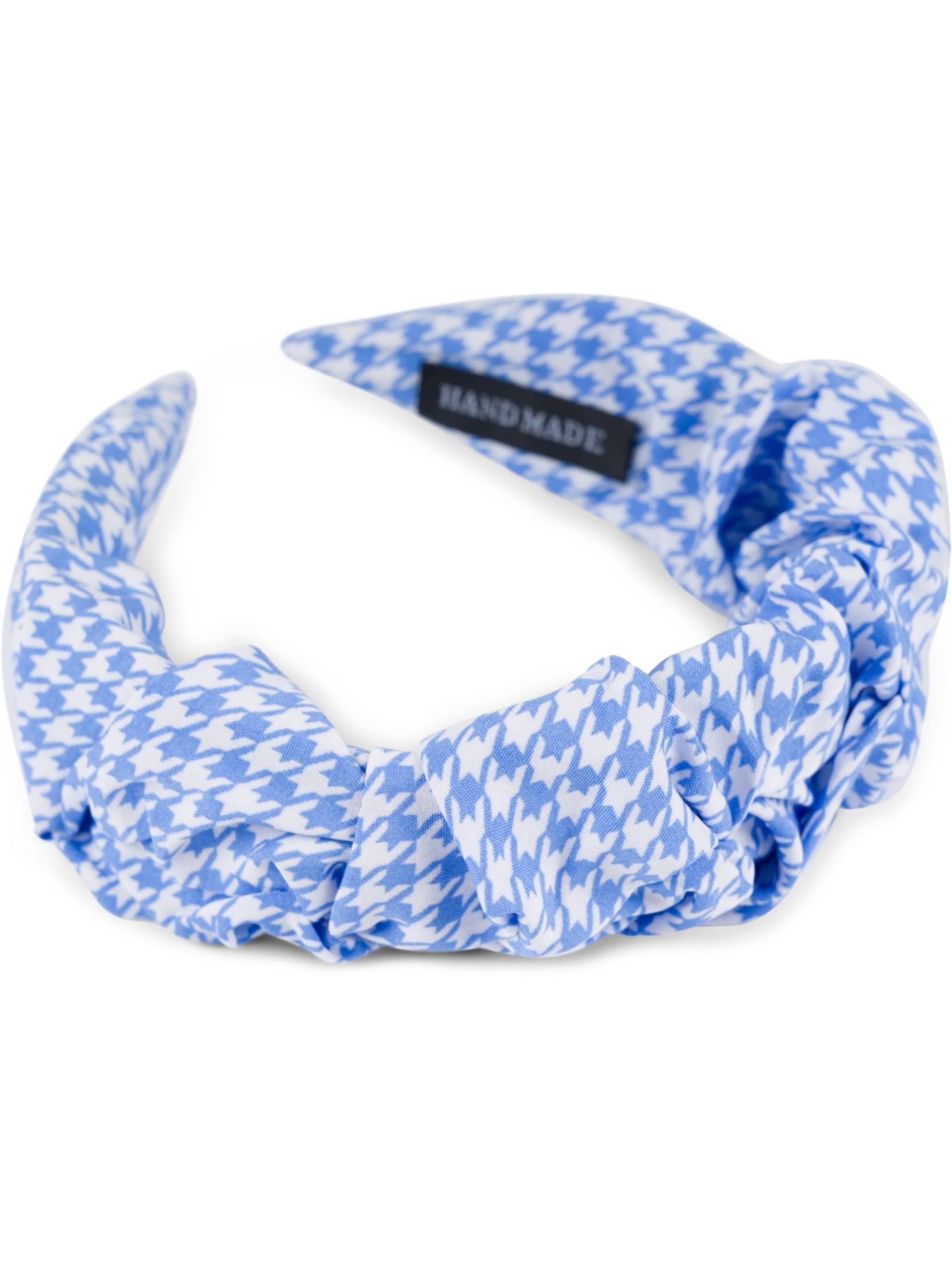 styleBREAKER Haarschmuck 'Haarreif mit Hahnentritt Muster'‌‌‌‌‌‌‌‌‌‌ in blau, Produktansicht