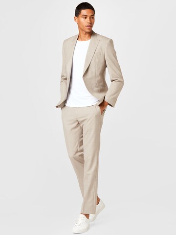 BOSS Black - Slimfit Traje 'Huge' en beige