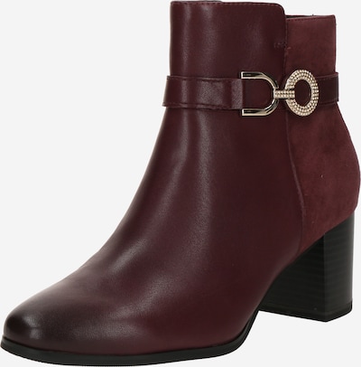 Botine CAPRICE pe roșu bordeaux, Vizualizare produs