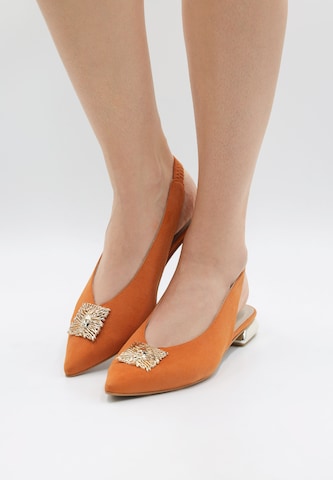 faina - Zapatos destalonado en naranja