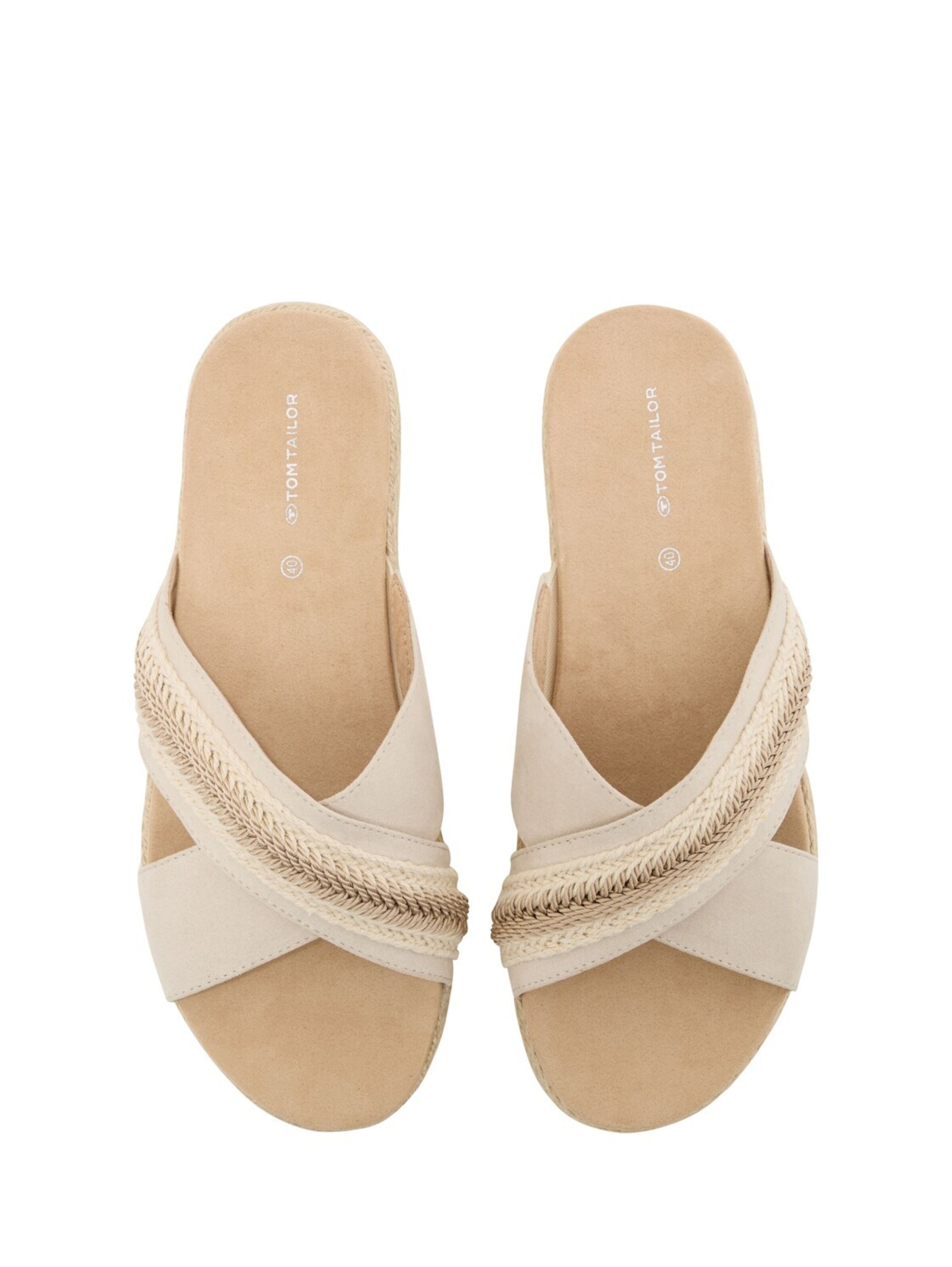 TOM TAILOR Pantolette in Beige
