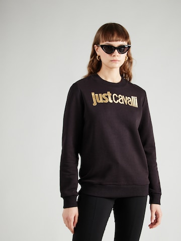 Just Cavalli Sweatshirt in Zwart: voorkant