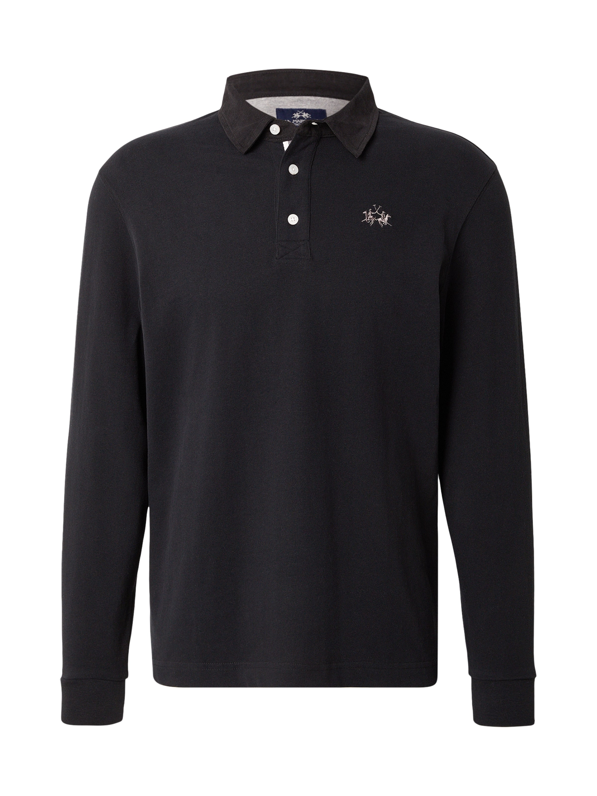 La Martina - Camiseta en negro: frente