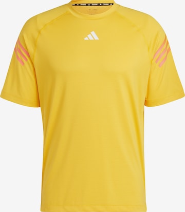 T-Shirt fonctionnel 'Icons' ADIDAS PERFORMANCE en jaune : devant