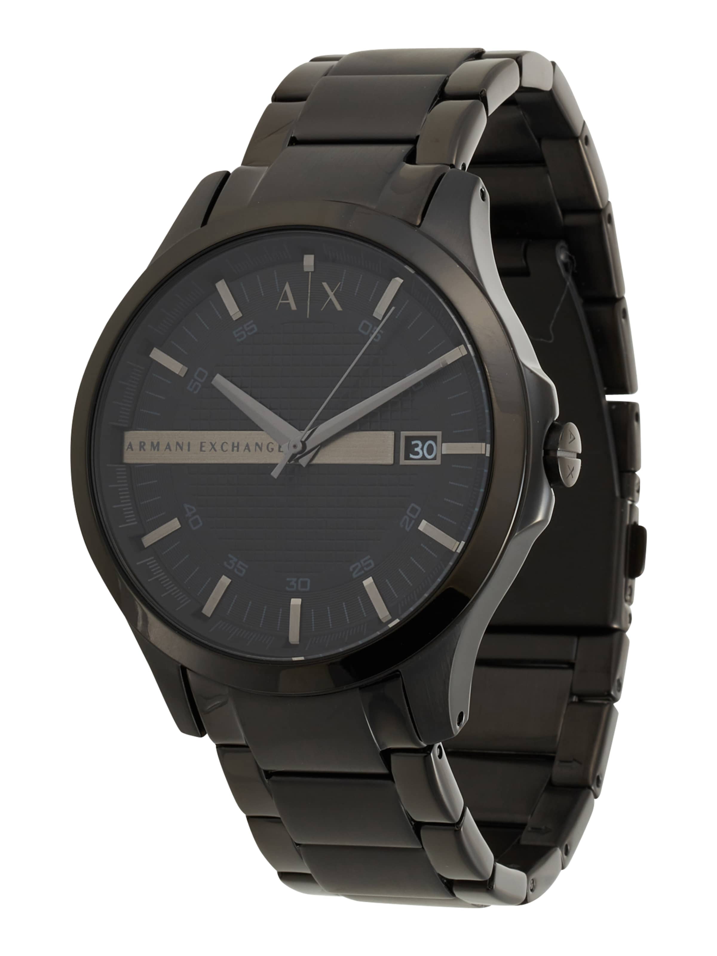 ARMANI EXCHANGE Analog klocka i svart: framsida